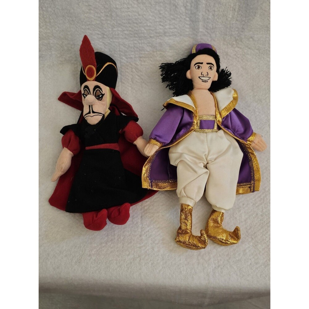 Disney Store Vintage Bean Bag Jafar & Aladdin Plush
